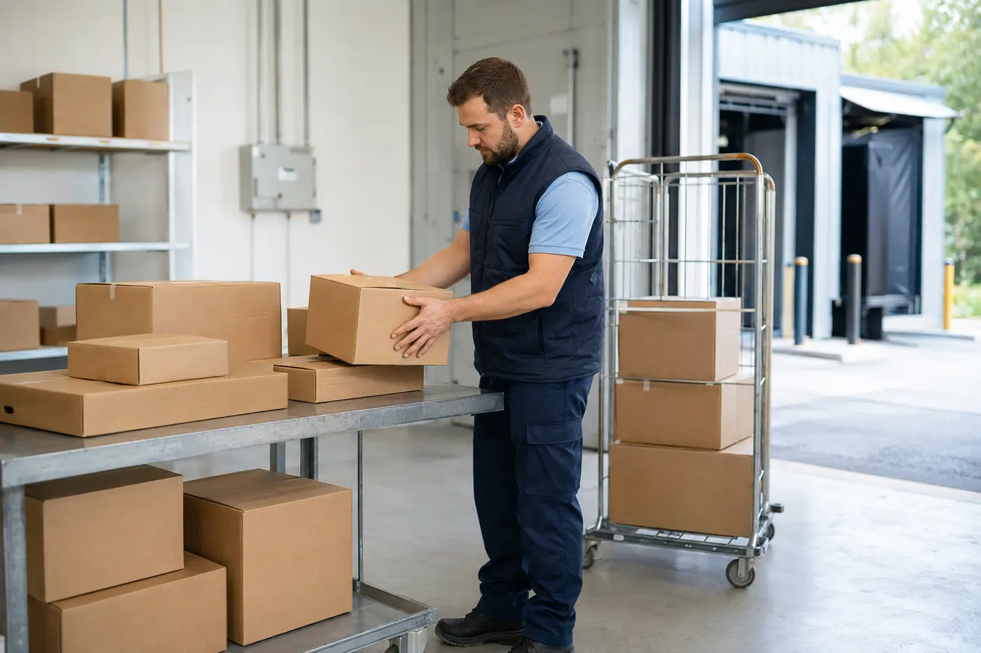 Sorgfältige Sortierung in der Logistik